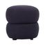 6 Puff Redondo Respiro Rivatti 39 cm -Altura- Estofado em Boucle Azul Noite